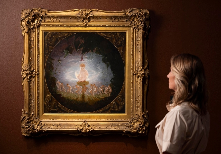 Gallery view of ‘Richard Dadd: Beyond Bedlam’ at the Royal Academy of Arts, 25 July - 25 October
2026, showing ‘Puck’, 1841 by Richard Dadd. Artwork: The Harris, Preston. © Royal Academy of Arts, London / David Parry