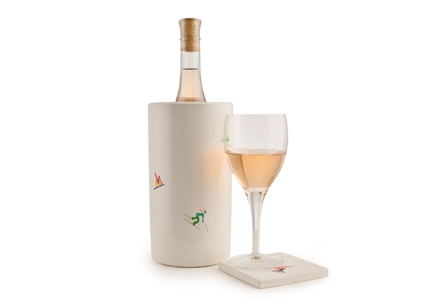 Alexandra Browne Chatel Ski ceramic wine cooler