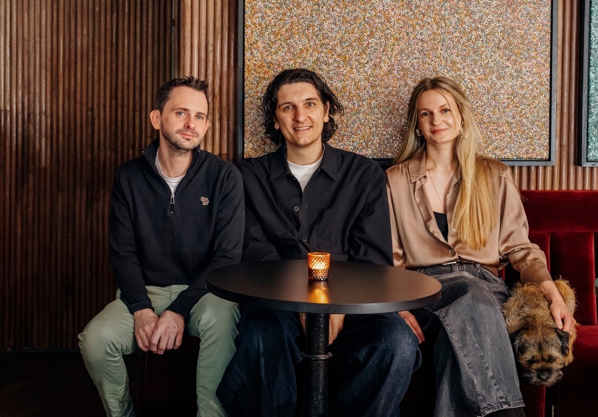 L-R: Andrew Taylor, Angelos Bafas, Aiste Bart