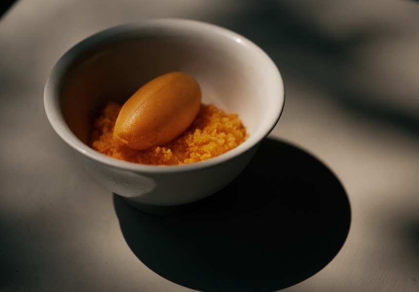 Sea buckthorn and apricot granita at Counter 71