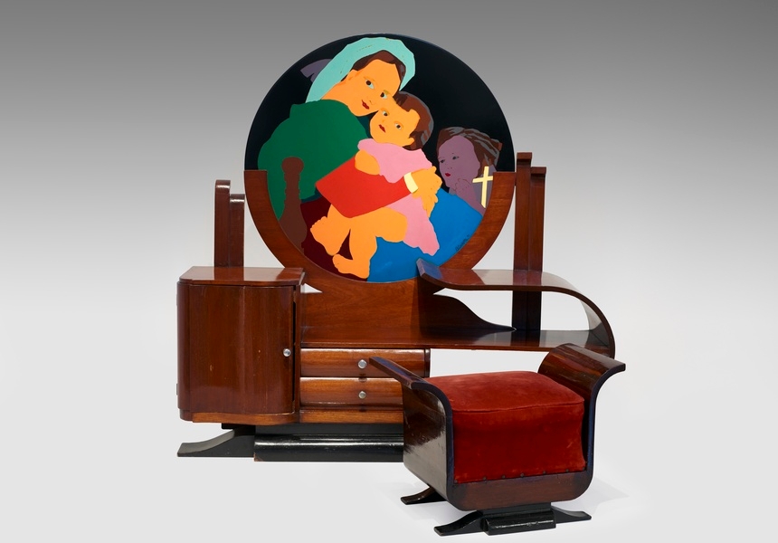 Beatriz González. Gratia plena (tocador) (Full of Grace (Vanity)), 1971. The Museum of Fine Arts, Houston, Museum purchase funded by the 2007 Latin American Experience Gala and Auction © Beatriz Gonzá