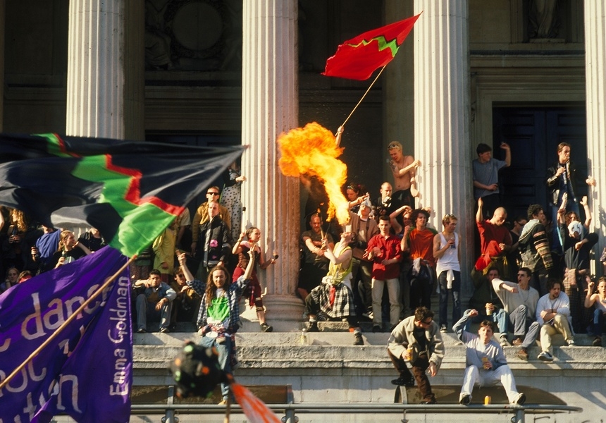 © Giles Moberly / Museum of Youth Culture. Reclaim The Streets Protest, London, 1997