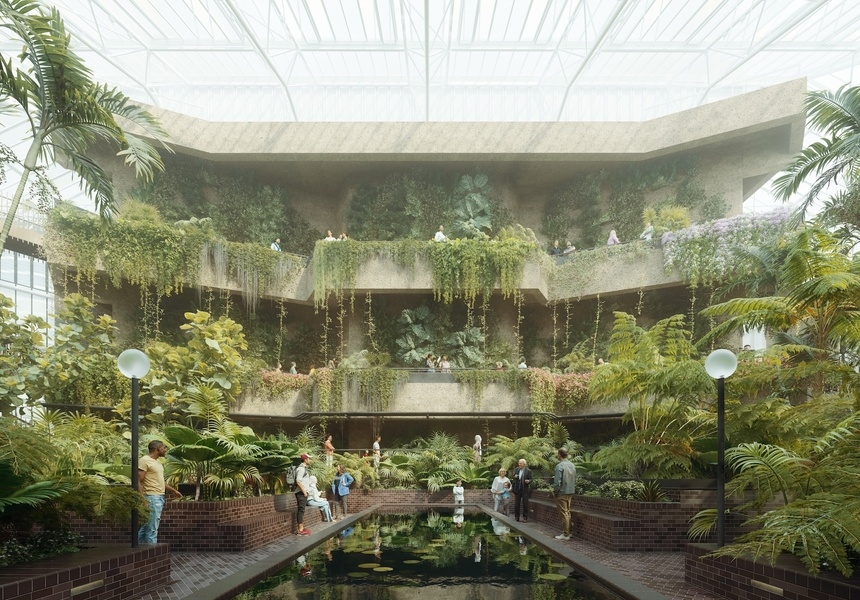 Render of Barbican Renewal project courtesy of Kin Creatives